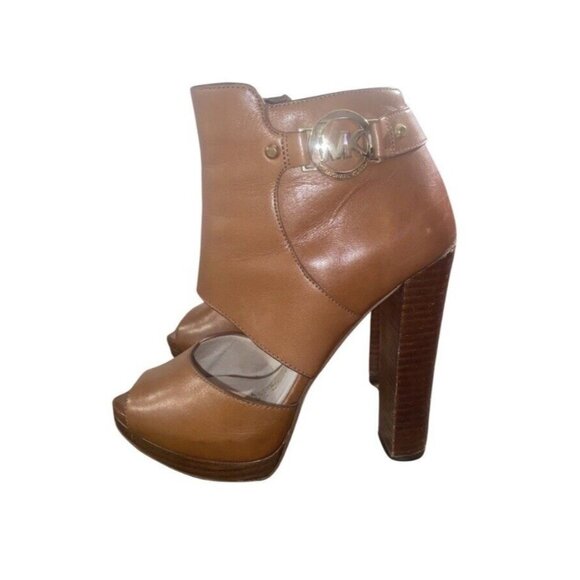 Michael by Michael Kors Wyatt Open Toe Leather Heels Size 6 - Picture 1 of 16